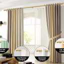 KAMANINA Gold Curtain Rods 72 to 144 Inch (6-12 Feet), 1 Inch Heavy Duty Window Curtain Rod, Modern Adjustable Drapery Rods with End Cap (32"-144")