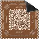 Vintage Mexican Talavera Tile Mahjong Mat 31.5" x 31.5", Terracotta Burnt Orange Non-Slip Noise Reduction Mahjong Table Cover Accessories Supplies for Dominoes Poker Card Board Tile Games Gifts