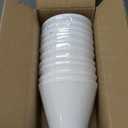 Set of 10 Small Lamp Shade Chandelier Shades Burlap Clip on Lamp Shade 3" x 6" x 5" Rustic Barrel Fabric Lampshade Cover for Table Chandelier Wall Lamp (White)