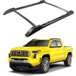 Roof Rack Cross Bar Compatible with 4th Gen Toyota Tacoma 2024-2026 Double Cab No Drill Rooftop Side Rails Aluminum Crossbars for Kayak, Surfboard, Canoe, Bike, Luggage & Cargo Carrier