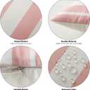 OTOSTAR Set of 4 Waterproof Throw Pillow Covers 16x16 Inch Farmhouse Geometric Square Pillow Cases for Couch Patio Furniture Balcony Garden Outdoor DecorationGeometry70-Pink