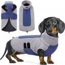 Queenmore Dog Sweaters for Medium Dogs Girl or Boy Soft Fleece Dog Sweater Pullover Vest Sweatshirt Dachshund Sweater Winter Jackets for Dogs Cats Yorkie Chihuahua Bulldog, Blue M