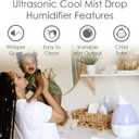 Crane Ultrasonic Cool Mist Humidifier for Bedroom, Baby Nursery, Kids Room, Plants, or Office, Large 1 Gallon Tank, Filter Optional, White