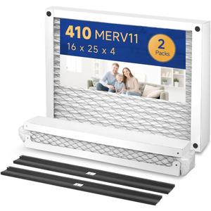 410 MERV 11 Air Filter 16x25x4 for AirPurifiers Model 1410, 1610, 2140, 2400, 2410, 2416, 3410, 4400, or Space-Gard 2400 with Upgrade Kit 1413 Pleated HVAC AC Furnace Filter Replacement 2 Packs