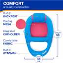 SwimWays Spring Float Premium Recliner Pool Lounger, Inflatable Pool Floats Adult with Fast Inflation for Ages 15 & Up