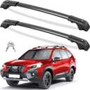 Tuyoung 300lbs Roof Rack Cross Bars Compatible with Subaru Forester Wilderness 2022-2026 with Raised Side Rails, Lockable Heavy Duty Aluminum Roof Crossbars Rooftop Luggage Racks Carrier