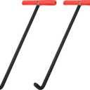 PATIKIL 2 Pcs Manhole Hook 18" T-Shaped Lid Manhole Cover Lifter Black