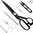 Professional Tailor Scissors 9 Inch for Cutting Fabric Heavy Duty Scissors for Leather Cutting Industrial Sharp Sewing Shears for Home Office Artists Dressmaker