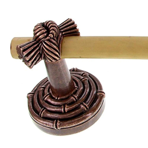 Vicenza Designs TB8008 Palmaria Bamboo Knot Towel Bar, 24-Inch, Antique Copper