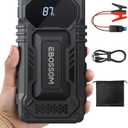 Car Battery Jump Starter,12000mAh Battery Jump Box,44.4Wh Vehicle Jump Booster with Smart Jumper Cables,LED Light Emergency Car Kits for Vehicles,Arrancador Ae Batera