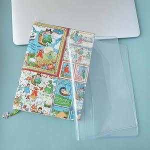 A5 Plastic Clear Book Cover. a5 Clear Notebook Cover 6.1 x8.7X 0.78 inches - Pack of 7