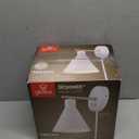 GLOBE Electric 65542 1-Light Plug-in or Hardwire Wall Sconce, Matte White, Brass Accent, Stepless Dimming Rotary Switch, Fabric Cord, Modern Lighting for Apartment or Renters, Home Decor