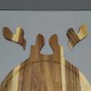 New – Reindeer Charcuterie Board – Acacia Wood Christmas Cutting Board (17x13in) Holiday Serving Tray, Winter Cheese Board, Wooden Christmas Platter & Kitchen Decor Gift for Festive Entertaining