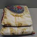 Floral Heart Patchwork Quilt King Size for Teens Adults Room Decor,Floral Romantic Bedspread Sets King Size Lovely Bedroom Decor,Bohemian Bed Cover Set for Boys Girls Room Decor (Cg250812 3)