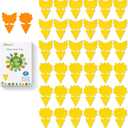 Garsum Fruit Fly Sticky Trap for Indoor and Outdoor, 36 Pack Fungus Gnat Killer for Houseplant,Mosquitos, Flying Insect, White Flies