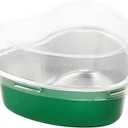 40 Sets Aluminum Foil Cake Pan Heart Shaped Cupcake Cup with Lids 100 ml/ 3.4 Ounces Disposable Mini Cupcake Cup Flan Baking Cups for Valentine St. Patrick‘s Day Wedding Xmas Birthday(Dark Green)