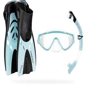 Cressi Adventure Set, Clear/ Ice Cyan, L/ XL