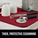 GORILLA GRIP Ultra Water Absorbent Microfiber Dish Drying Mat 2 Pack, Quick Dry Thick Mesh, Slip Resistant Pad for Sink Dishes or Under Rack, Kitchen Counter Accessories, Machine Wash, 18x16 Inch, Red