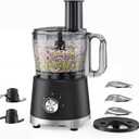 OLIXIS Food Processor 10.5 Cups, 600W Powerful Food processors with 5 Blades, Dishwasher Safe Meat Grinder for Slicing, Shredding, Chopping, Kneading, for Meat, Vegetables, Fruit, Dough