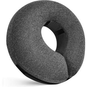 Katoggy Inflatable Dog Cone Collar for After Surgery, Doggie Neck Blow up Donut Recovery ECollar, Soft Adjustable Dog Cone for Small Medium Large Dogs and Cats (Dark Grey)