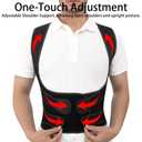 QFE Posture Corrector for Women and Men Back Brace Lower Comfortable Back Support Straightener Pain Relief Slouching Kyphosis Lnvisible Under Upper Hunchbac Hump Scoliosis Adjustable Uprigh Black X-Large (XL)