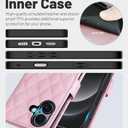 OCASE for iPhone 17 Wallet Case, PU Leather Flip Cover with Card Holder, RFID Blocking, Kickstand, Magnetic Closure, Protective Phone Case for iPhone 17 6.3-Inch 2025, Diamond Check Pink