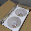 Bathroom Light Fixtures Over Mirror,Brush Brass Vintage Wall Sconces, 2-Light Bathroom Vanity Light With Flared White Fabric Lampshade For Bedroom,Living Room,Hallway,Foyer,Hardwired, E12 Base