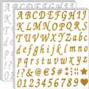 800 Piece Glitter Alphabet Letter Stickers - Self Adhesive, Gold & Silver, for Address Number, Grad Cap Decoration, DIY Crafts & Classroom Decor (1 Inch)