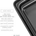 BINO Bakeware Nonstick Cookie Sheet Baking Tray Set, 3-Piece - Gunmetal | Non Stick Baking Pans Set | Carbon Steel Tray Bakeware Sets | Oven Safe | Cookie Sheet Pans | Food-Safe
