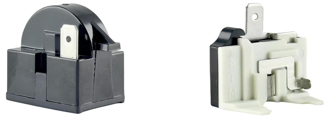QP2-4.7 /4R7 1 Pin Refrigerator Starter PTC Start Relay w/ 6750C-0005P Refrigerator Overload Protector, Compatible with Kenmore Vissani LG Refrigerator Compressor for Mini Fridges, Wine/Beer Coolers