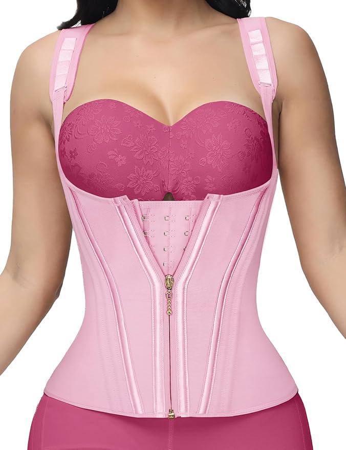 SHAPSHE Waist Trainer for Women, Tummy Control Sports Girdle, Workout Body Shaper with Adjustable Shoulder Strap Small