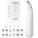 Diamond Microdermabrasion Machine, Portable Blackhead Remover Pore Vacuum, Dermabrasion Facial Machine for Exfoliation & Blackhead Removal (White)