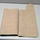 MIULEE Set of 2 Ultra Thin Bathroom Rugs, Rubber Bath Mat, U-Shaped Toilet Rug for Bathroom, Non Slip Quick Dry Absorbent Machine Washable, Fit Under Door, Shower, Sink, Beige, 17"x27"+20"x24"