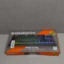SteelSeries Apex 3 TKL RGB Gaming Keyboard  Tenkeyless Compact Form Factor - 8-Zone RGB Illumination  IP32 Water & Dust Resistant  Whisper Quiet Gaming Switch  Gaming Grade Anti-Ghosting,Black
