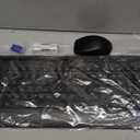 Trueque Wireless Keyboard and Mouse Combo - Full-Size Quiet Keyboard with Palm Rest, Phone Holder, Multimedia Keys, Power Switch, Compatible with Windows, Chrome OS, PC, Laptop (Batteries Included) (Black)