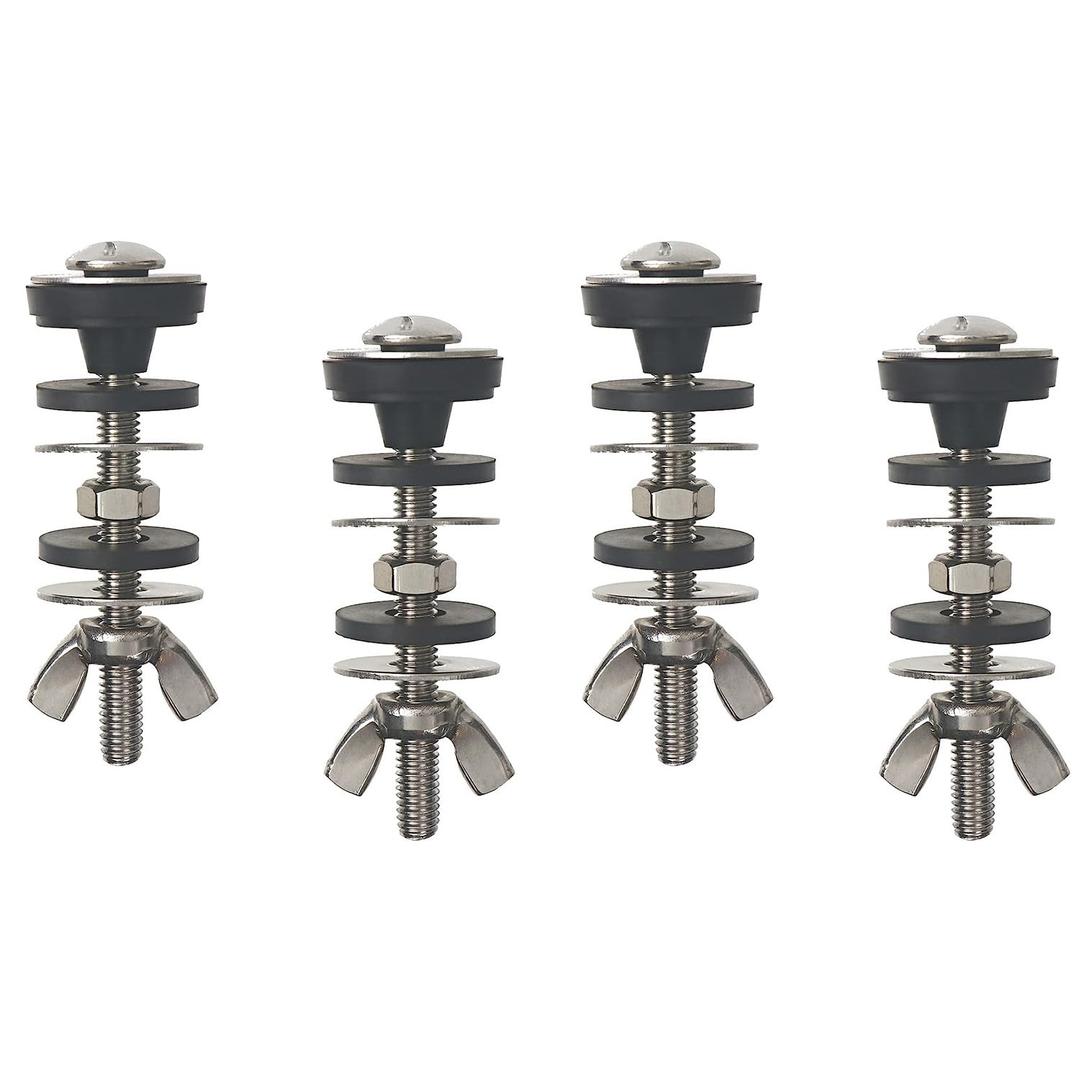 Universal Toilet Tank to Bowl Bolt Kit, Heavy Duty Toilet Tank Replacement Kit, Waterproof and Rustproof Stainless Steel Toilet Tank Bolts(4 PCS) (4 Pack, General model)
