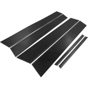 X AUTOHAUX 6pcs Door Window Pillar Post Protector Cover Trim for Honda Civic 8 2006-2011 Black