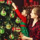 Christmas Ball Ornaments for Tree,12 Pcs 2.4 Inch Red and Green Christmas Ornaments for Xmas Hanging Tree Decorations Party Decor