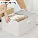 GRANNY SAYS Fabric Storage Bins with Lids, Decorative Storage Boxes, Closet Basket for Shelves, Extra Large Storage Bins for Clothes, Toy Storage Chest, Ivory, 2-Pack