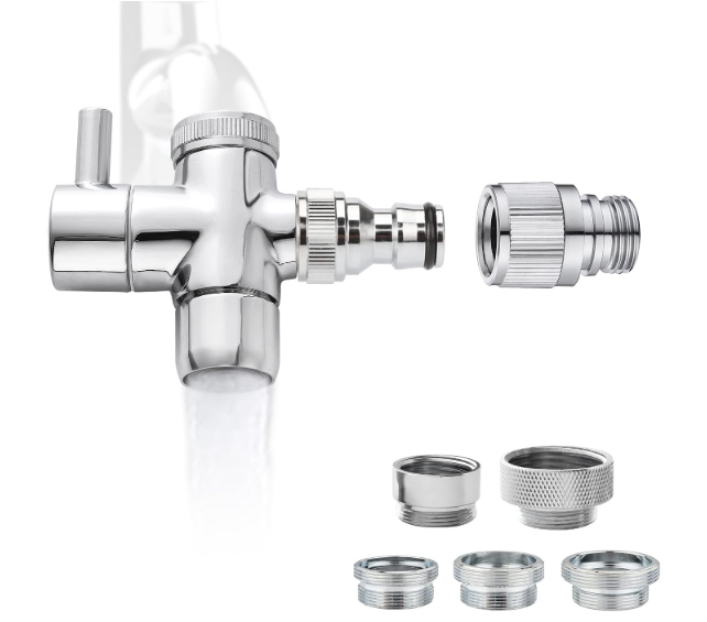 Sneatup Faucet Aerator to Garden Hose Diverter (5 adapters + Quick Connector)