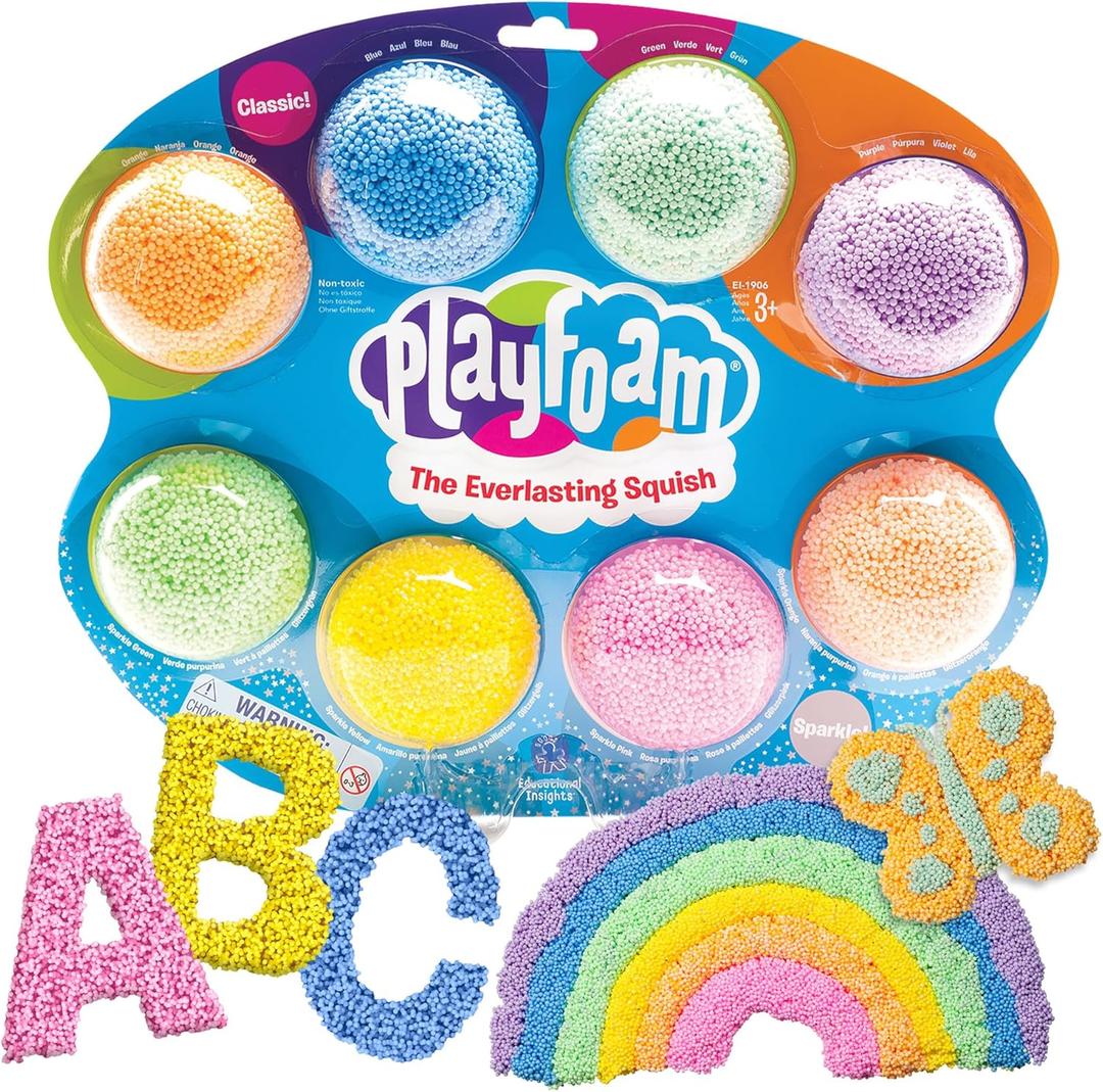 Educational Insights Playfoam 8-Pack, Fidget Toy & Sensory Toys for Kids & Adults, Easter Basket Stuffers for Kids, Gift for Ages 3+