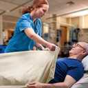 Hospital Blankets Twin Size, 100% Cotton Lightweight General Hospital Blanket 90x70 Inches (Natural)