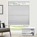 LazBlinds No Tools No Drill Cordless Cellular Shades, Top Down Bottom Up (TDBU) Honeycomb Shades for Home, Light Filtering Thermal Insulation Blinds for Windows, 33" W x 64" H, Grey