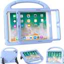 YIHE Shockproof Kids Case for iPad 6th/5th Generation (9.7 inch, 2018/2017), iPad Air 2/1 & Pro 9.7 | Durable Protective Cover with Built-in Screen Protector & Stable Stand, Light Blue