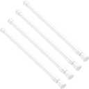 AIZESI Spring Tension Curtain Rods Short Tension Rod (White,27" to 37"-4Pcs)