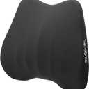 Samsonite Lumbar Support Pillow for Office Chair and Car Seat - Memory Foam Pillows Car Lumbar Support Brace, Lumbar Support Pillow for Car & Low Back Pain Relief, Black