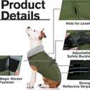 Lelepet Warm Dog Coat Waterproof Dog Jacket for Extra Large Dogs Reflective Fleece Vest with Adjustable Buckle Hook & Loop Windproof Cold Weather Coats for Small Medium Large Dogs, Army Green, XXXL (3XL)