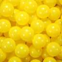 2.75 Inch Big Ball Pit Balls - Crush Proof Plastic Balls for Ball Pit Pack of 50pcs Set for Toddlers Ball Pool Playtent Tunnels with Reusable Storage Bag (Yellow)