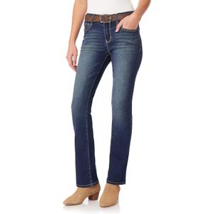 WallFlower Women's InstaStretch Legendary Slim Bootcut Jeans, Eden, 0