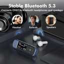 RUIZU 64GB USB MP3 Player with Bluetooth 5.3, Clip Jam Portable Music Player for Sports Running, USB MP3 Player Stick with FM Radio, Voice Recorder, Digital Audio Shuffle Repeat, Phone File Transfer